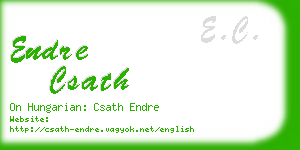 endre csath business card